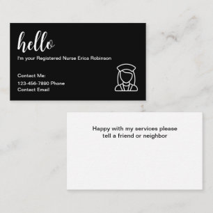 Cartões de visitas de Contato com Enfermeiros Regi