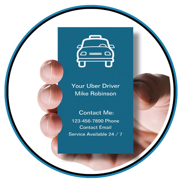 Cartões de visitas de Contato Simples do Driver Ub (Criador carregado)