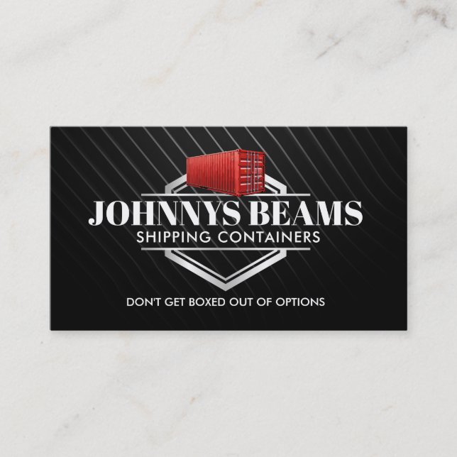 Cartões de visitas de contêineres de remessa (Frente)