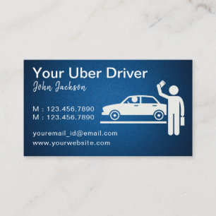 Cartões de visitas de Controladores de Uber Indepe