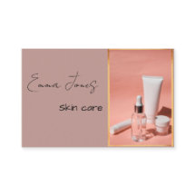 Cartões de visitas de cor de pêssego