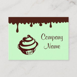 Cartões de visitas de Cupcake de Chocolate de Casa