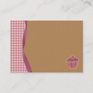 Cartões de visitas de Cupcakes Gingham