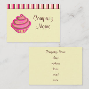 Cartões de visitas de Cupcakes personalizados