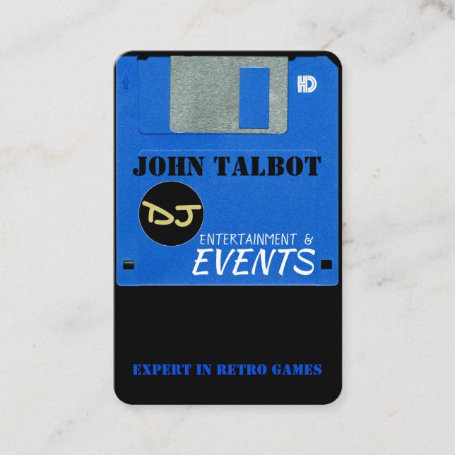 Cartões de visitas de Disquete 3 de Jogo Retroativ (Frente)