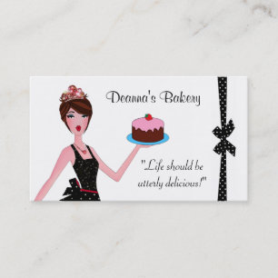 Cartões de visitas de DIVAlicious da pastelaria d
