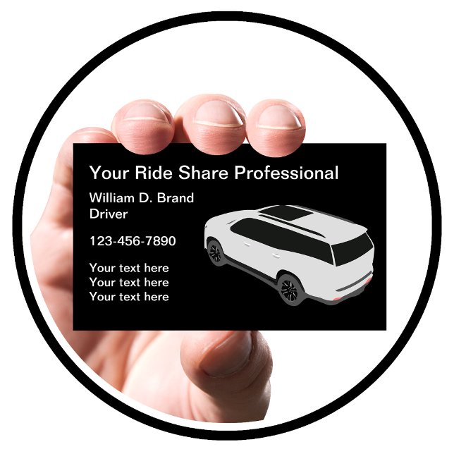 Cartões de visitas de driver de compartilhamento d (Uber Ride Haling Business Card)