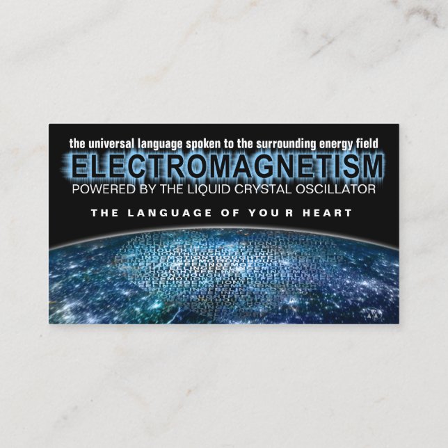 Cartões de visitas de eletromagnetismo (Verso)