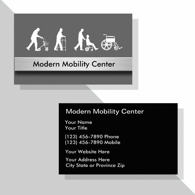 Cartões de visitas de equipamento de deficiência (Mobility equipment business cards)