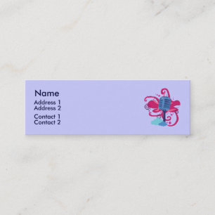 Cartões de visitas de explosão de arte de microfon