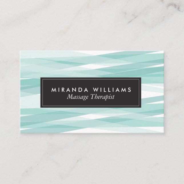 Cartões de visitas de fitas Abstrato Aqua (Frente)