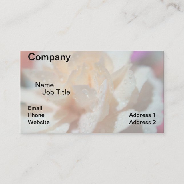 Cartões de visitas de flores, 3,5" x 2,0" (Frente)