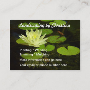 Cartões de visitas de flores de lótus para jardina