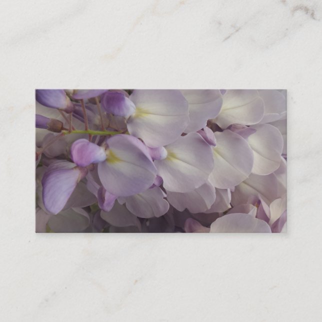 Cartões de visitas de flores roxas (Frente)