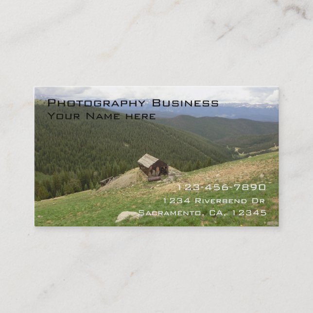 Cartões de visitas de fotografia personalizáveis e (Frente)