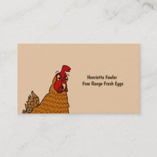 Cartões de visitas de frango de desenho Fazenda d