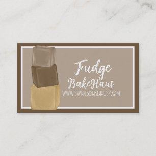Cartões de visitas de Fudge personalizáveis