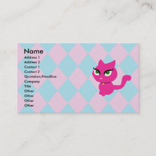Cartões de visitas de Gato de Gato Rosa