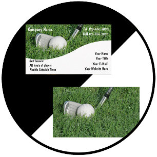 Cartões de visitas de golfe