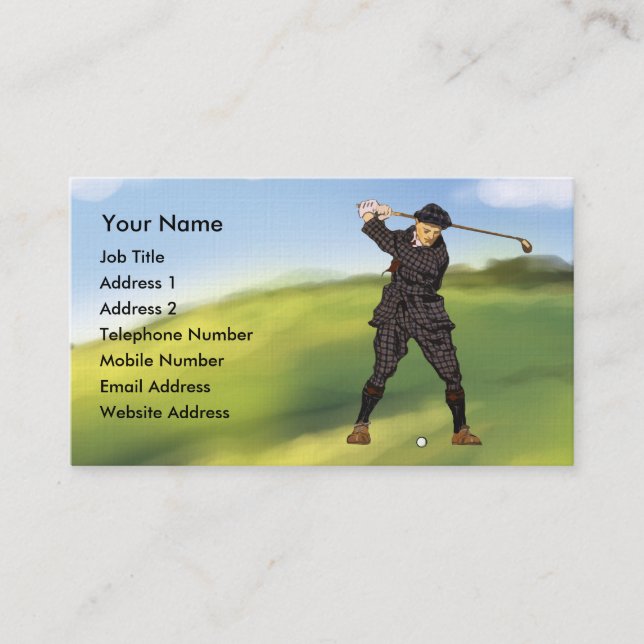 Cartões de visitas de Golfe de Golfe do Período Vi (Frente)