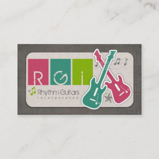 Cartões de visitas de Guitarras Rhythm