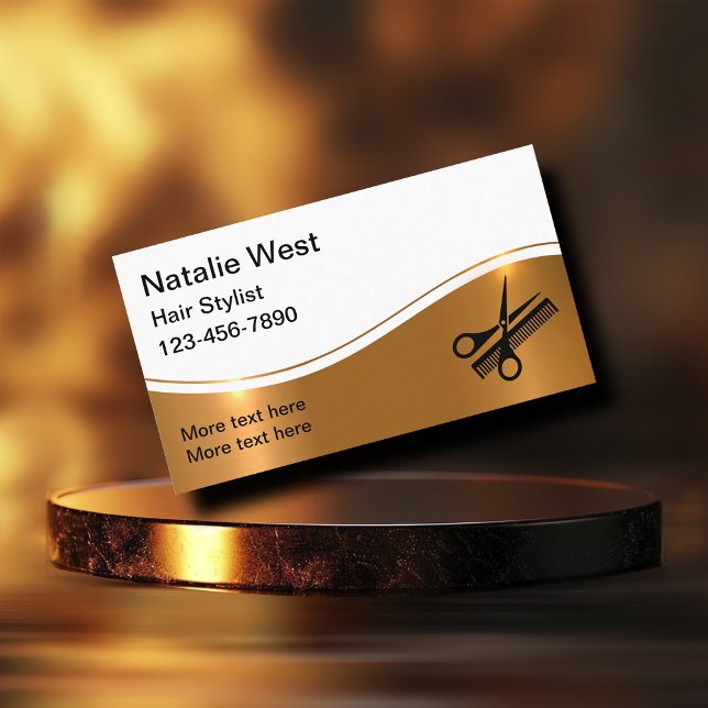 Cartões de visitas de Hairstylist clássicos (Criador carregado)