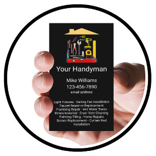 Cartões de visitas de Handyman de Orçamento Modern
