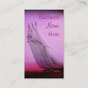 Cartões de visitas de Iate de Corrida Vintage