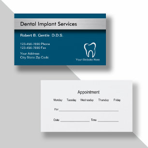 Cartões de visitas de implantes dentários