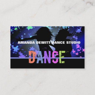 Cartões de visitas de instrutor de dança
