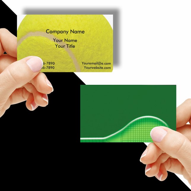 Cartões de visitas de instrutor de tênis (Criador carregado)