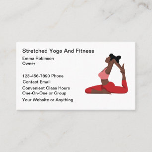 Cartões de visitas de Instrutor do Yoga Afro-Ameri