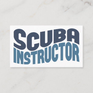 Cartões de visitas de instrutor Scuba