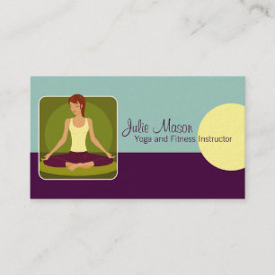 Cartões de visitas de instrutores de Yoga