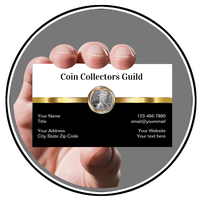 Cartões de visitas de Investimento Coletor de Moed (Coin Collecting)