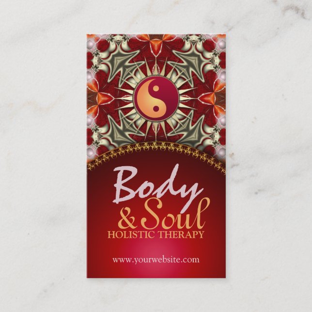 Cartões de visitas de ioga Reiki com Nova Idade em (Frente)