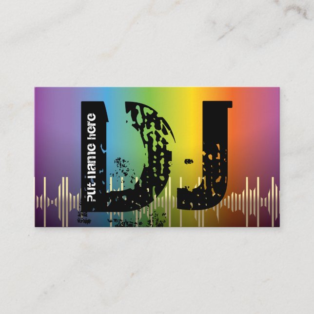 Cartões de visitas de jóquei em disco DJ (Frente)