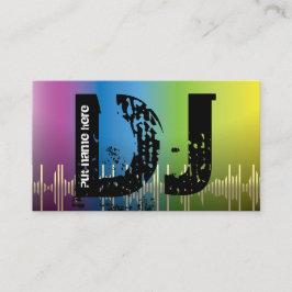 Cartões de visitas de jóquei em disco DJ