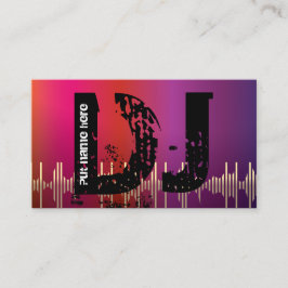 Cartões de visitas de jóquei em disco DJ