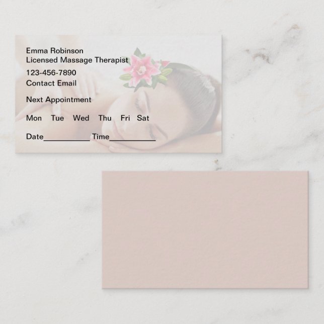 Cartões de visitas de Lembrete de Compromisso de M (Frente/Verso)