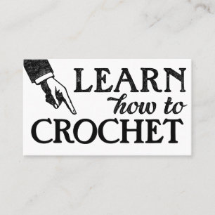 Cartões de visitas de Lições Crocheting - Vintage 