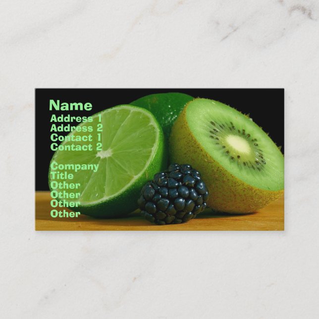 Cartões de visitas de Limão Kiwi (Frente)