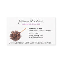 Cartões de visitas de limpeza