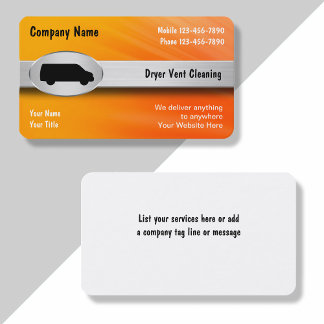 Cartões de visitas de limpeza por ventilação do se