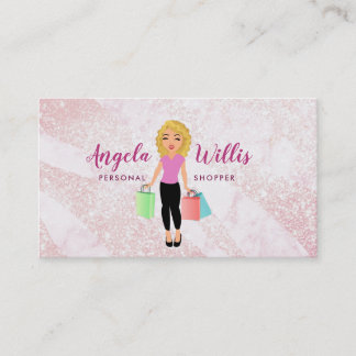 Cartões de visitas de logotipo da loira do comprad