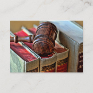 Cartões de visitas de madeira do Gavel