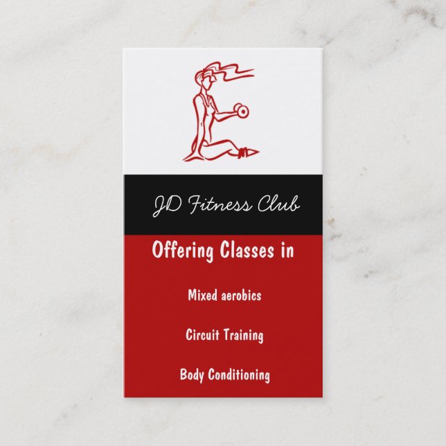 Cartões de visitas de malhação (Frente)