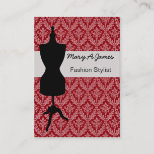 cartões de visitas de manequins de chic dressmaker