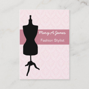 cartões de visitas de manequins de chic dressmaker