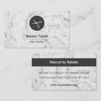 Cartões de visitas de mármore chiques do